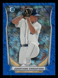 2014 Bowman Chrome Bowman Mini Blue Refractors #BMDT3 Jonathon Crawford /250 - Picture 1 of 2