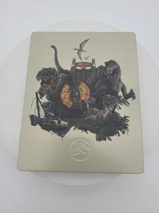 Jurassic Park Trilogy 4K UHD Blu-ray No Digital Steelbook Lost World Bonus Feats - Picture 1 of 5