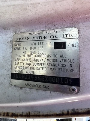 84-85 Nissan 300ZX  Passenger Right Front Fender Oem - Image 1 of 4