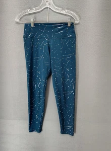 Bronzini Leggings Womens Medium Blue Constellation Print Yoga Pants Stretch - Picture 1 of 20