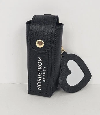 Nordstrom Beauty Soporte para Lápiz Labial Llavero Bolso Colgante Dije Imitación Cuero Negro  Foto 1 de 4