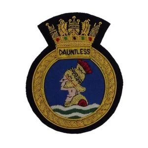 HMS Dauntless (D33) Royal Navy Blazer Badge - Picture 1 of 1