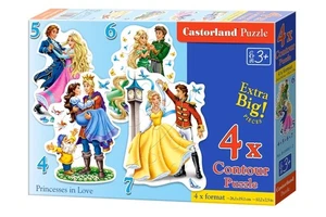 CSB04461 - Castorland Jigsaw Premium - (4,5,6,7) - Princesses in Love - Picture 1 of 1