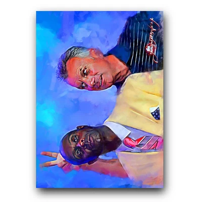 Joe Montana & Jerry Rice #14 Art Card Limited 15/50 Vela (San Francisco 49ers) - Image 1 of 2