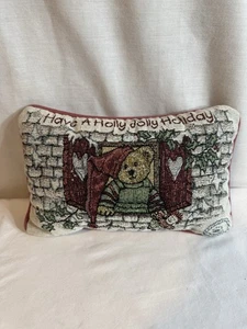 Boyds Bears Have A Holly Jolly Holiday 12 Zoll x 7,5 Zoll Weihnachten Dekokissen - Bild 1 von 4