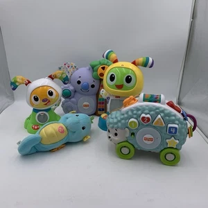 Fisher Price Linkimals Lot of 5 Dog Panda Robot Hedgehog TESTED Interactive Gift - Picture 1 of 7