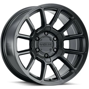 15x8 Black Wheels Raceline 950B Gauge 6x5.5/6x139.7 -24 (Set of 4) 106.1 - Picture 1 of 3