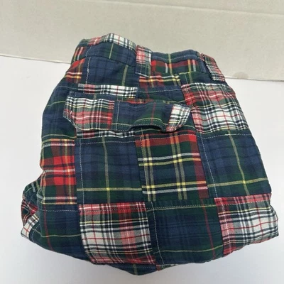 Pantalones Cortos Brooks Brothers Patchwork Cuadros Madras Carga Algodón Talla 36 Foto 1 de 4