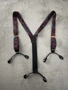 Vintage CAS Germany bunte Leder Hosenträger zum Knöpfen schöner Zustand - Bild 1 von 8