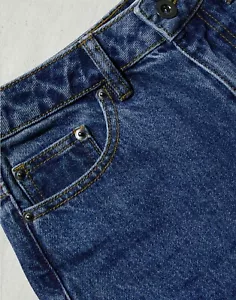 Pantaloni alti rialzati in denim blu autoritratto W28, L26 - Nuovi con etichette - Foto 1 di 6