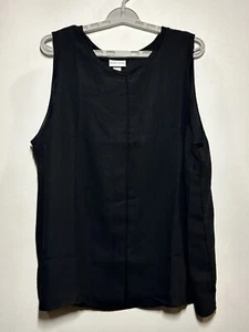 Ava & Viv Womens' Sheer Detailed Tank Top - Black 2X (NWT) - Picture 1 of 2