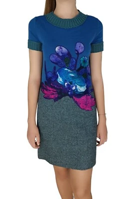 Vestido Vivienne Tam para mujer azul manga corta talla 0 (XS) Foto 1 de 4