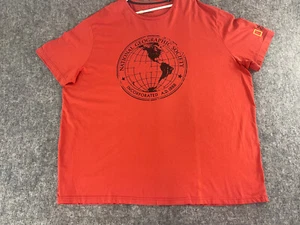 National Geographic Society Shirt Mens 5XL Red Tee Big Short Sleeve Cotton n64 - Picture 1 of 10