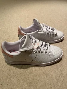 Ladies white & pink Adidas Stan Smith trainers - size 6.5 /40 - Picture 1 of 4