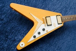 Epiphone Custom Shop Korina 1958 Flying V Electric Guitar - Picture 1 of 9