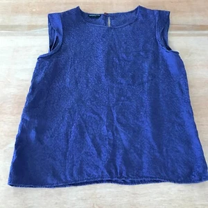 Emporio Armani Top Women S Purple Sleeveless Button Keyhole Back Sleeveless - Picture 1 of 12