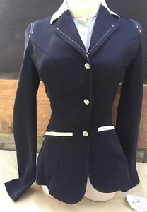 Herve Godignon Ladies Show Coat, Navy, Size 4 (Euro 34) - Picture 1 of 6