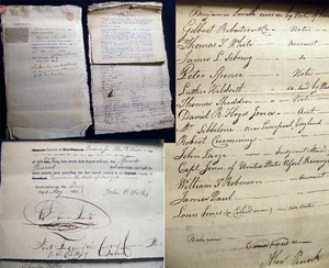 1811 OYSTER BAY LONG ISLAND DOCUMENTS JUDGE CAREY DUNN ALDEN SPOONER JOHN HICKS - Picture 1 of 7