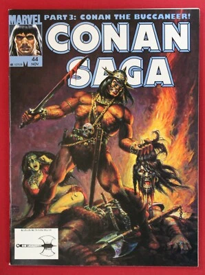 Marvel 1990 Conan Saga #44 Revista Tamaño Roy Thomas, Don Glut, Fred Blosser Foto 1 de 4