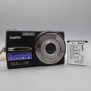 Sanyo VPC-X1200EX 12.1MP Compact Digital Camera Black Tested *Read* - Picture 1 of 10