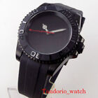 40mm Black Sterile Dial Sapphire Glass Flash Second Hand NH35A PT5000 Mens Watch