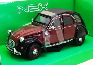 WELLY 1/24 Scale 24009W Citroen 2CV 6 Charleston Maroon/Black - Picture 1 of 4