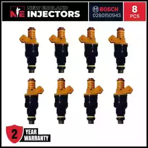 Reman Bosch Fuel Injector Set 8 OMC Volvo Penta Evinrude 3854136 3850925 - Picture 1 of 4