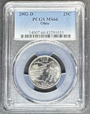 2002-D Ohio Quarter PCGS MS-66, Buy 3 Items, Get $5 Off!! - Image 1 of 2