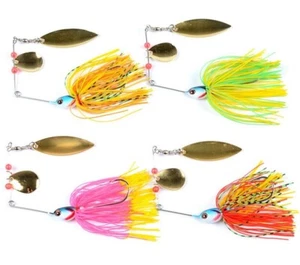 4PCS Metal Fishing Lure Jigs Spoon Hooks Bait 16g Spinnerbait Wobblers Trolling - Picture 1 of 9