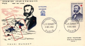 1958-Fdc-Enveloppe 1°Jour**Croix-rouge-H.Dunant-Yv.1188 - Imagen 1 de 1