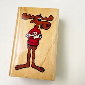 Bullwinkle~Rocky and Bullwinkle Show~Rubber Stamp~Rare~HTF~Rubber Stampede 727-E - Picture 1 of 7