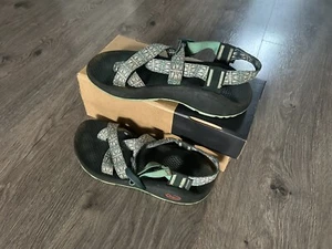 Chaco Womens Z Cloud Size 7 Turquoise Gray Hiking Outdoor Sandals - Picture 1 of 3