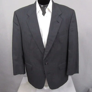 Austin Reed Mens Sport Coat 46R Blue Gray Plaid Classic Fit Vintage - Picture 1 of 13
