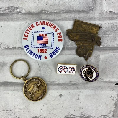 Lote de 5 llaveros vintage USPS Natl Assoc of Letter Carriers NALC solapa pin Foto 1 de 4