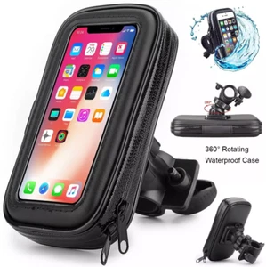 Bicycle Motor Bike 360 Waterproof Phone Case Mount Holder For All Mobile Phones - Picture 1 of 16