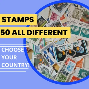 50 All Different Stamp Kiloware! CHOOSE YOUR COUNTRY!! Stamp Collecting Sets - Picture 1 of 23