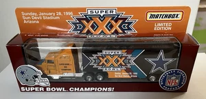 MATCHBOX 1996 DALLAS COWBOYS SUPER BOWL XXX CHAMPIONS TRAILER TRUCK (Ltd 10000) - Picture 1 of 7