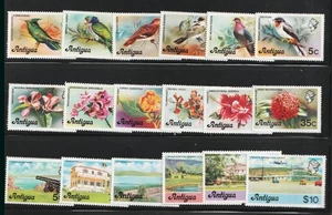 1976 Antigua Sc# 405-22. Birds, Flowers, Landscapes. MNH set Cv$19.20 - Picture 1 of 1