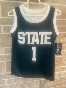 Michigan State Spartans NCAA #1 Basketball Jersey Youth Size L NEW - Picture 1 of 3