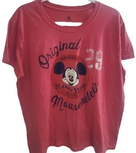 Disney Mickey Mouse Club Member Original Mouseketeer Women's T-shirt Red Top 2XL - Picture 1 of 3