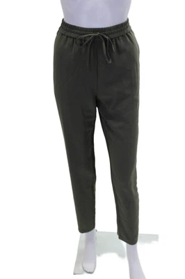 Calça Joie Feminina Elástica Cordão Bolsos Cônicos Verde Sólido Tamanho P - Imagem 1 de 4