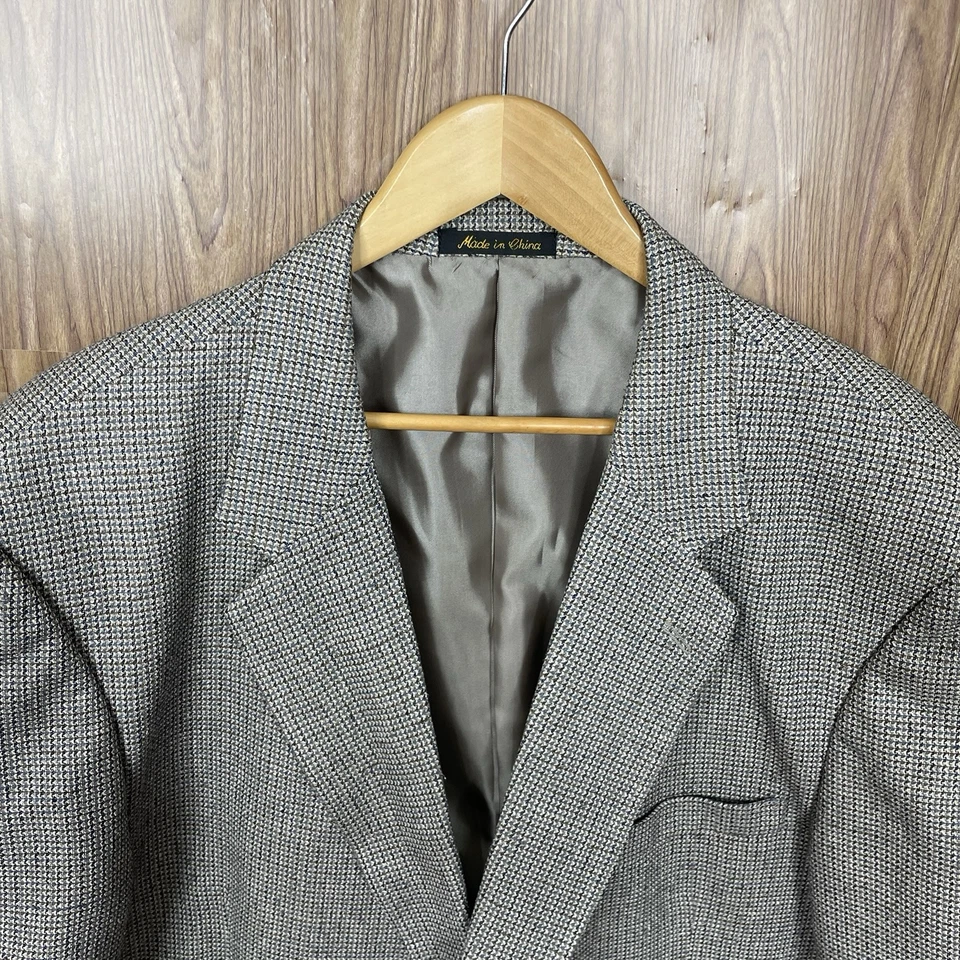 Abrigo deportivo Alexander Lloyd para hombre 54R marrón azul multicolor 100 % seda texturizado Foto 1 de 4