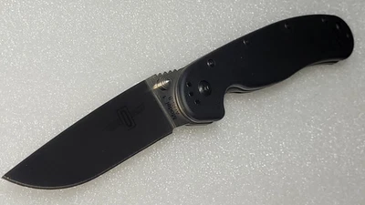 Ontario RAT Model 1 Liner Lock Knife Black,3.625" Blade, G10 Scales, 4-way Clip. - Image 1 of 4