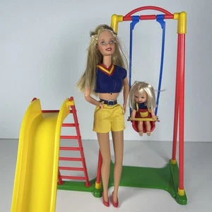 Barbie & Kelly Giggles 'n Swing Doll Play Set 1998 Mattel Complete Set & TESTED - Picture 1 of 6