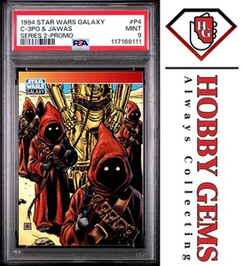 C-3PO JAWAS PSA 9 1994 Topps Star Wars Galaxy Series 2 Promo #P4 - Picture 1 of 2
