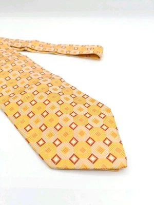 🇺🇲 Corbata de seda geométrica multicolor Barneys New York para hombre hecha en Italia 57x3,75 Foto 1 de 4