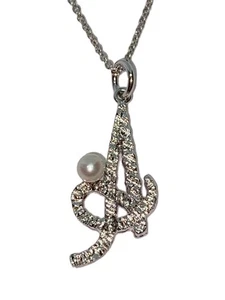 Collana Tasaki argento perle SLV con top donna usata - Foto 1 di 4