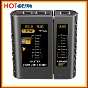 M469D RJ45 RJ11 Netzwerkkabeltester Telefonleitungsdetektor (schwarz) - Bild 1 von 11