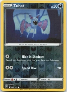 Zubat 089/163 Reverse Holo SWSH05: Battle Styles Pokemon Card NM - Picture 1 of 1