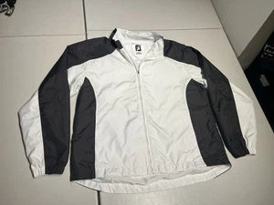 Footjoy Jacket Women’s XL Black White Rain Wind Shirt Golf Coat Polyester - Picture 1 of 12